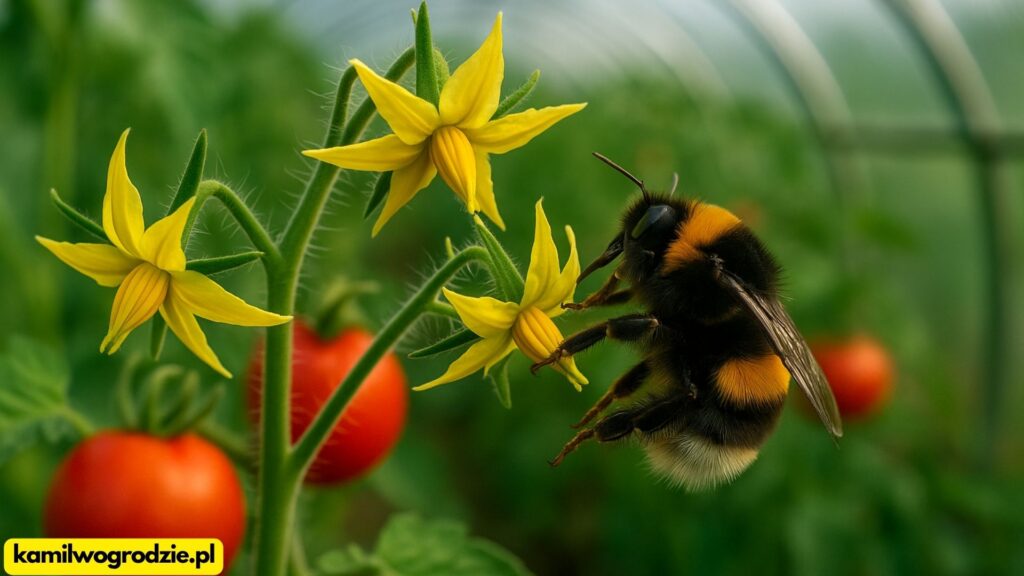 trzmiele są idealnym sprzymierzeńcem twojego tunelu foliowego i szklarni,ponieważ zapylają pomidory i inne warzywa.