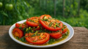 Magiczna sałatka z pomidorów – hit lata w 15 minut (bez pieczenia) | foto. Kamil w Ogrodzie