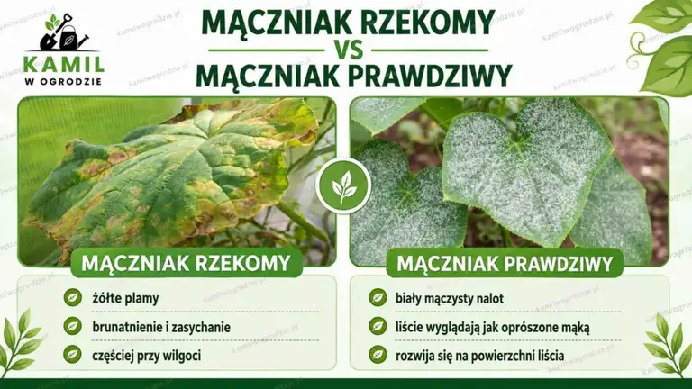 Mączniak rzekomy vs mączniak prawdziwy u ogórków | foto. Kamil w Ogrodzie