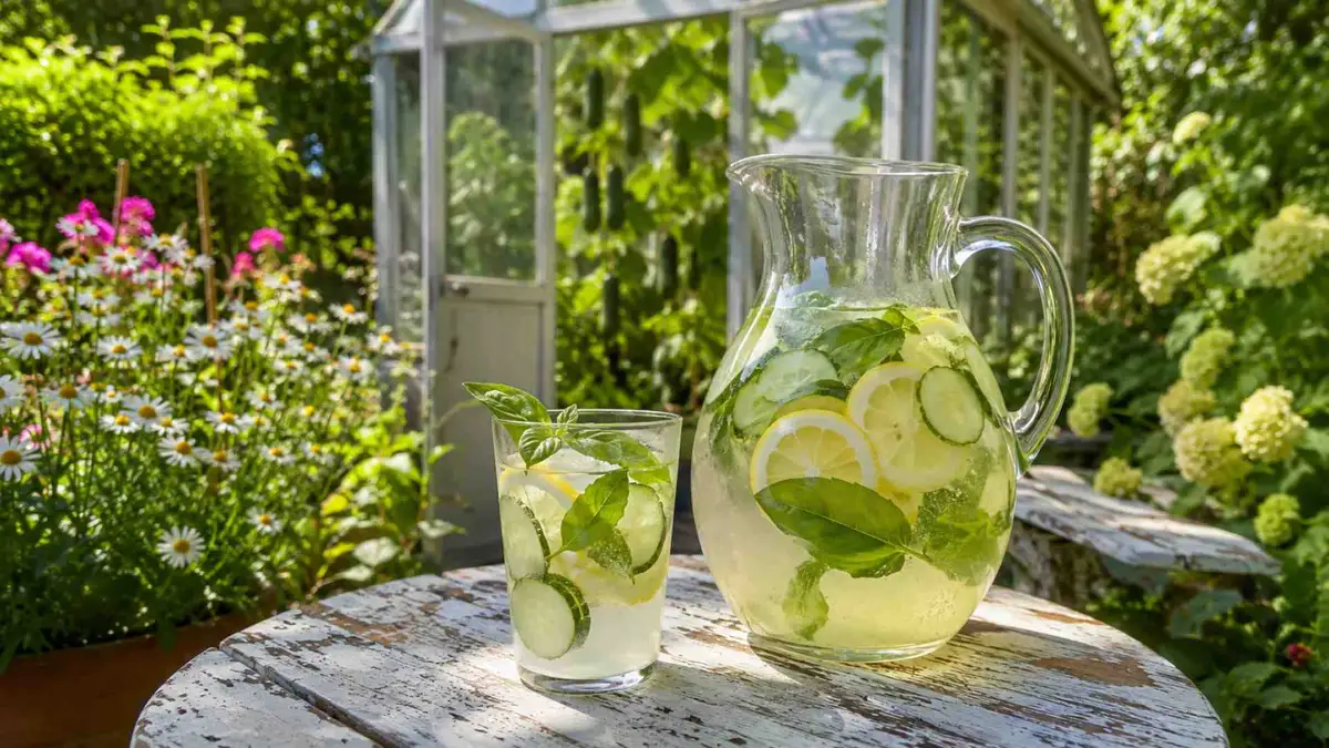 Gazowana lemoniada z ogórkiem i bazylią – domowy przepis krok po kroku