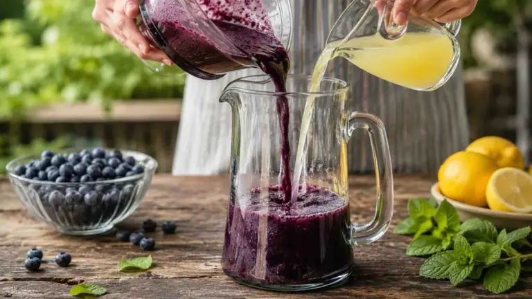 Lemoniada z borówek – domowy przepis krok po kroku | foto. Kamil w Ogrodzie
