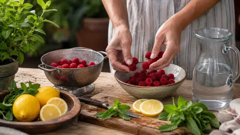 Lemoniada z malin – domowy przepis krok po kroku | foto. Kamil w Ogrodzie