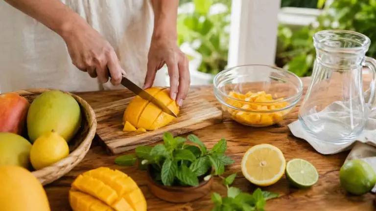 Lemoniada z mango – domowy przepis krok po kroku | foto. Kamil w Ogrodzie