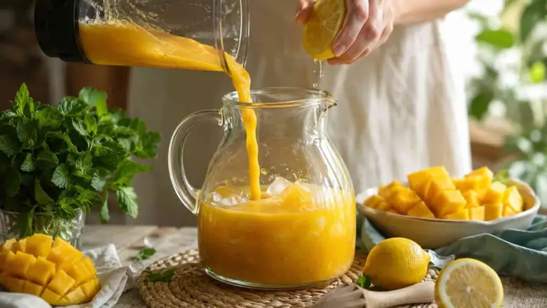 Lemoniada z mango – domowy przepis krok po kroku | foto. Kamil w Ogrodzie
