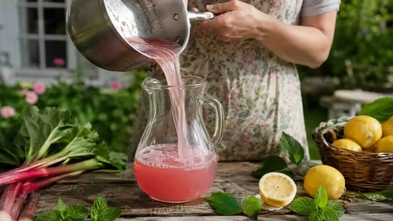 Lemoniada z rabarbaru – domowy przepis krok po kroku | foto. Kamil w Ogrodzie