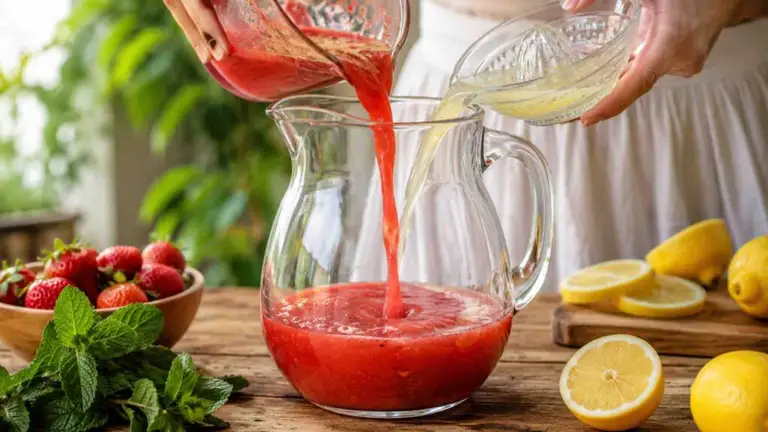 Lemoniada z truskawek – prosty domowy przepis krok po kroku | Foto. Kamil w Ogrodzie
