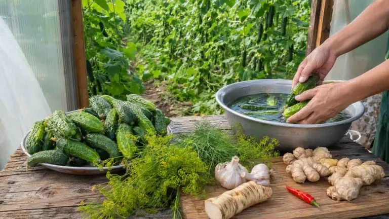 Ogórki kiszone z imbirem na ostro – przepis krok po kroku | foto. Kamil w Ogrodzie