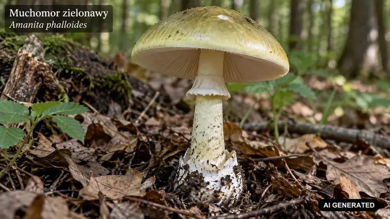 Muchomor zielonawy (Amanita phalloides) | foto. AI