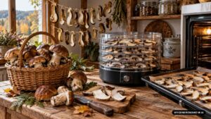 Suszenie grzybów krok po kroku. Tradycyjnie, w piekarniku i suszarce | foto. AI