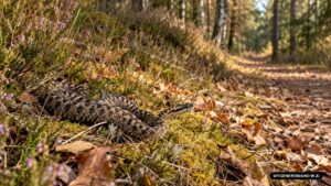 Żmija zygzakowata we wrześniu. Grzybiarze nadal mogą spotkać ją w lesie | foto. AI