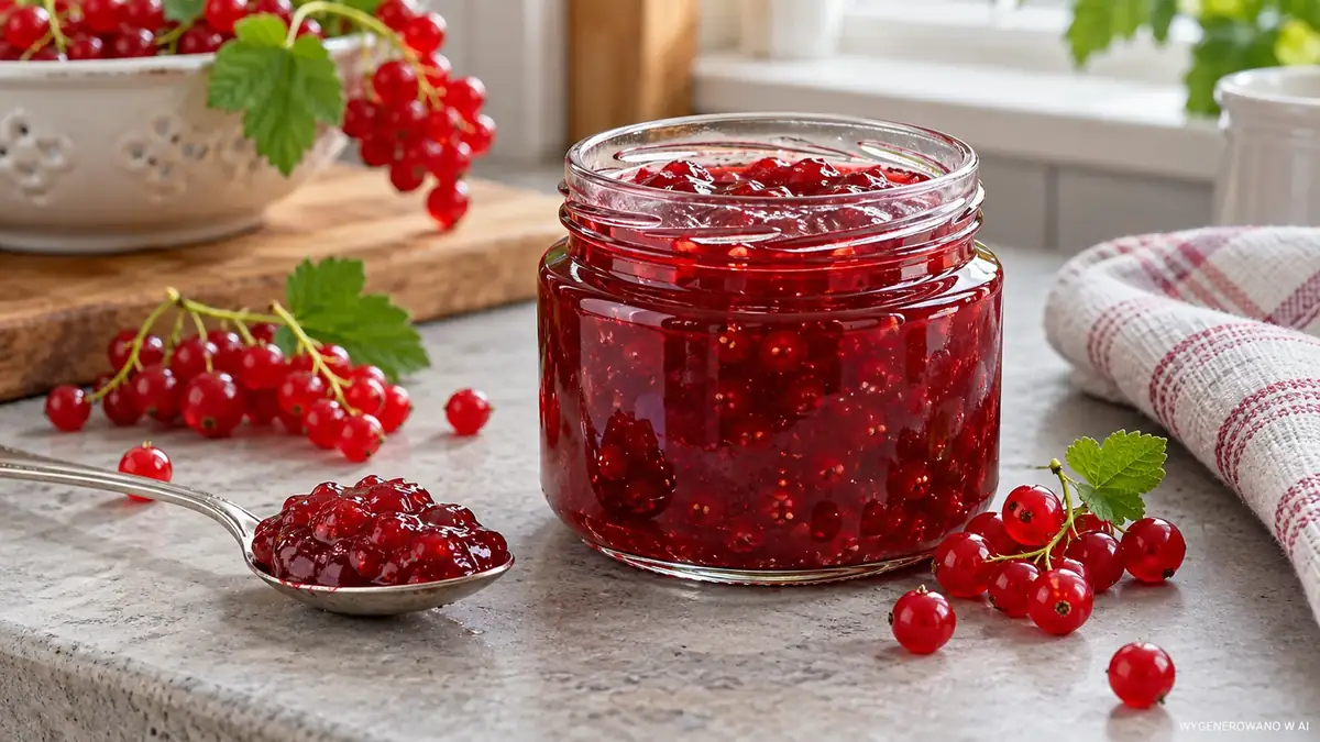 Dżem z czerwonej porzeczki krok po kroku — z pestkami i miąższem