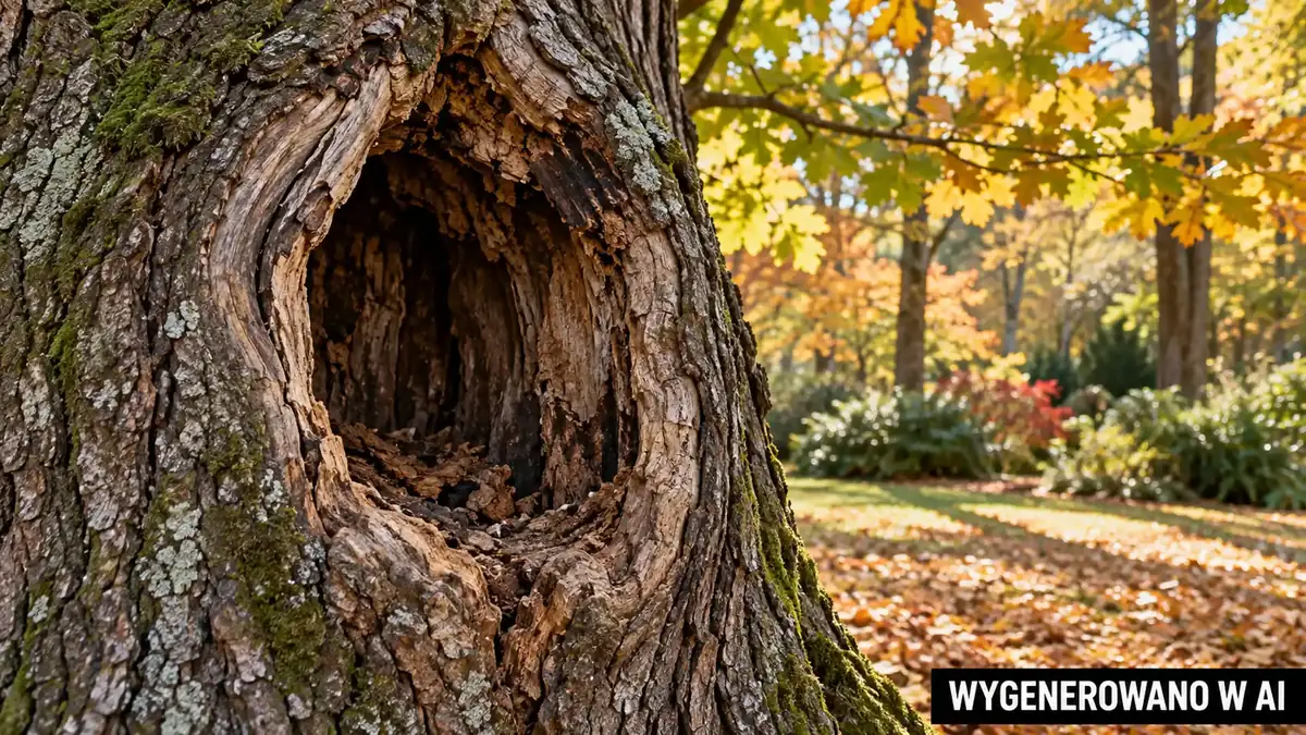 Dziupla i inne schronienia wymagają sprawdzenia niezależnie od pory roku. Ilustracja wygenerowana w AI. Dziupla i inne schronienia wymagają sprawdzenia niezależnie od pory roku.