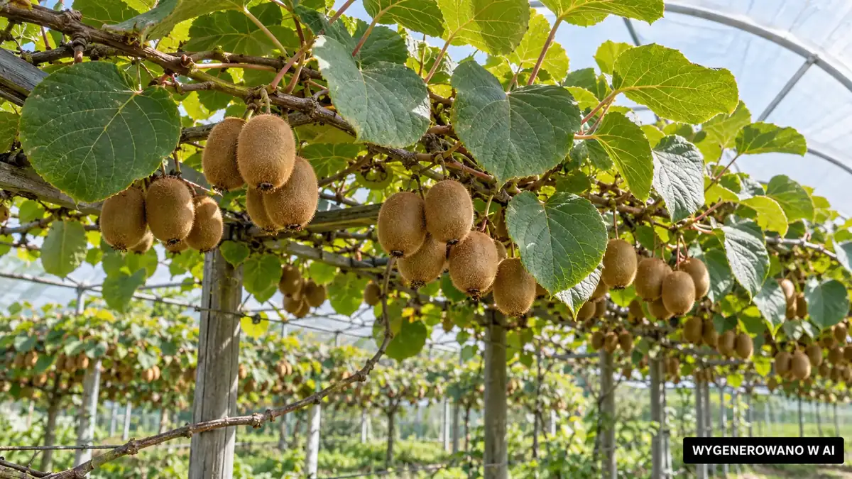 Kiwi prowadzone na mocnej konstrukcji pod osłoną