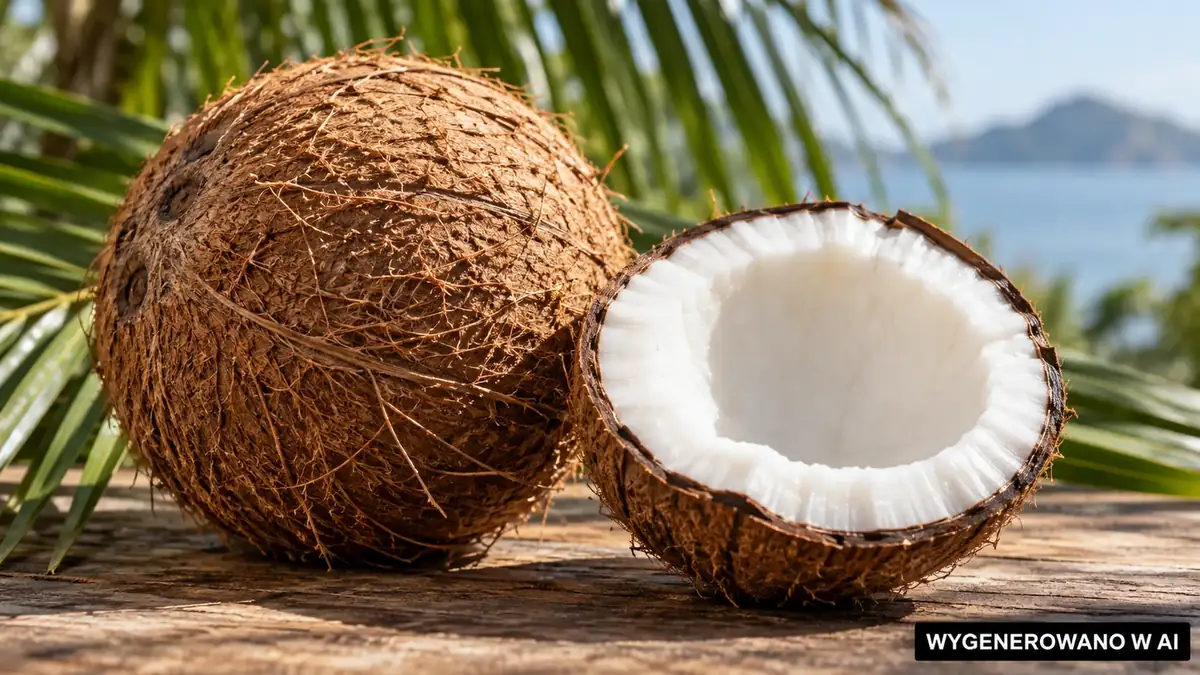 Kokos - uprawa krok po kroku jako palma w domu Ilustracja wygenerowana w AI. Kokos - uprawa krok po kroku jako palma w domu